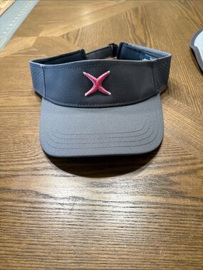 CLEARANCE NEW Men's Gray Visor with Pink Logo - Performance Sun Visor